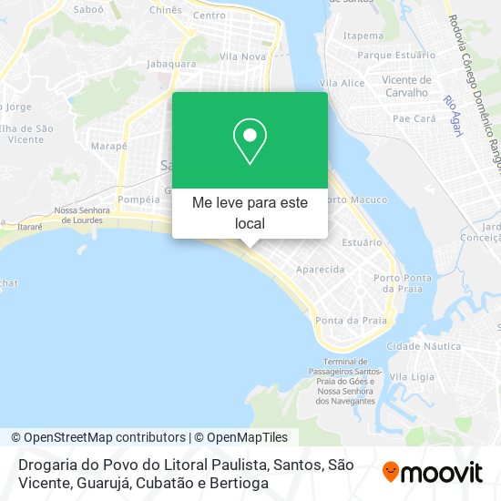 Drogaria do Povo do Litoral Paulista mapa