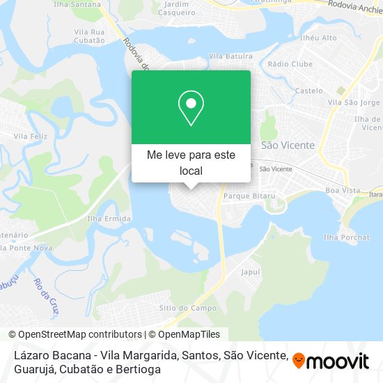 Lázaro Bacana - Vila Margarida mapa
