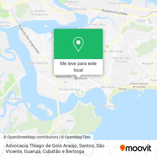 Advocacia Thiago de Gois Araújo mapa