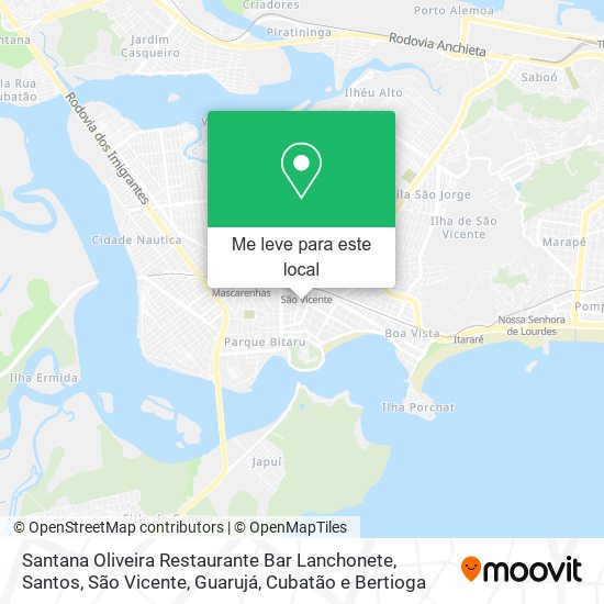 Santana Oliveira Restaurante Bar Lanchonete mapa