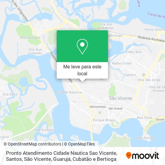 Pronto Atendimento Cidade Nautica Sao Vicente mapa