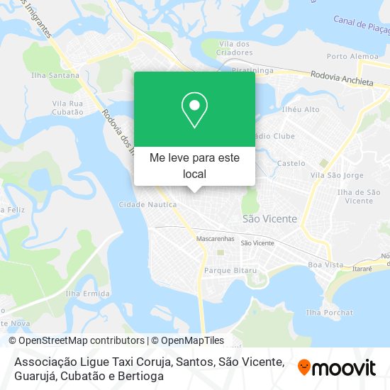 Associação Ligue Taxi Coruja mapa