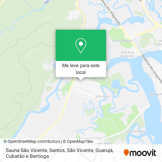 Sauna São Vicente mapa