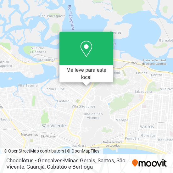 Chocolótus - Gonçalves-Minas Gerais mapa