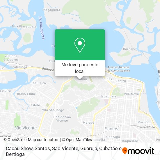Cacau Show mapa
