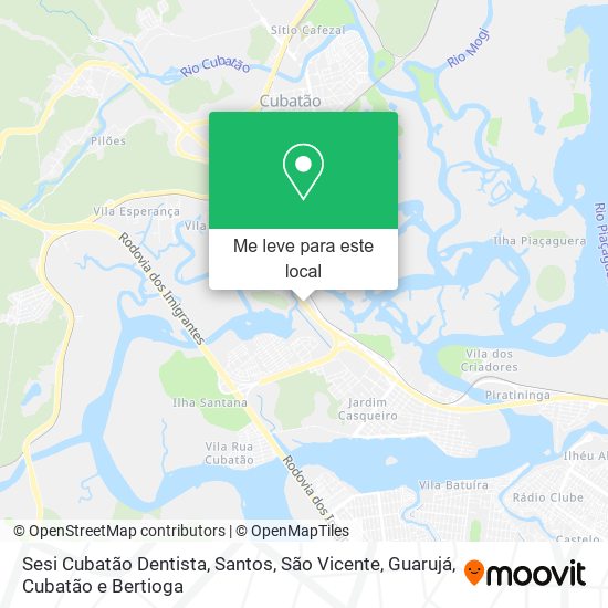 Sesi Cubatão Dentista mapa