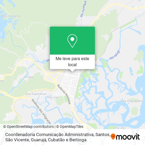 Coordenadoria Comunicação Administrativa mapa