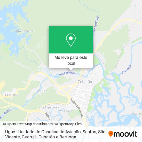 Ugav - Unidade de Gasolina de Aviação mapa