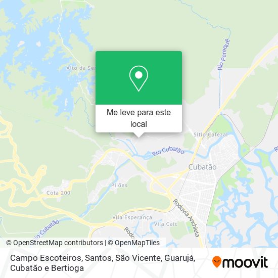 Campo Escoteiros mapa