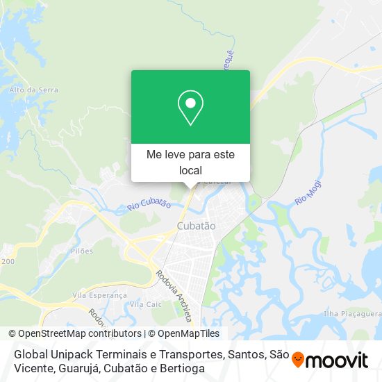 Global Unipack Terminais e Transportes mapa