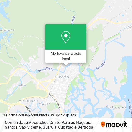 Comunidade Apostólica Cristo Para as Nações mapa