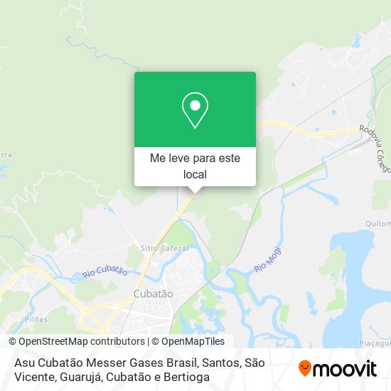 Asu Cubatão Messer Gases Brasil mapa