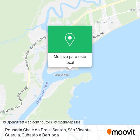 Pousada Chalé da Praia mapa