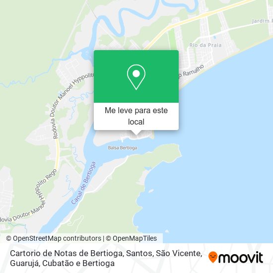 Cartorio de Notas de Bertioga mapa