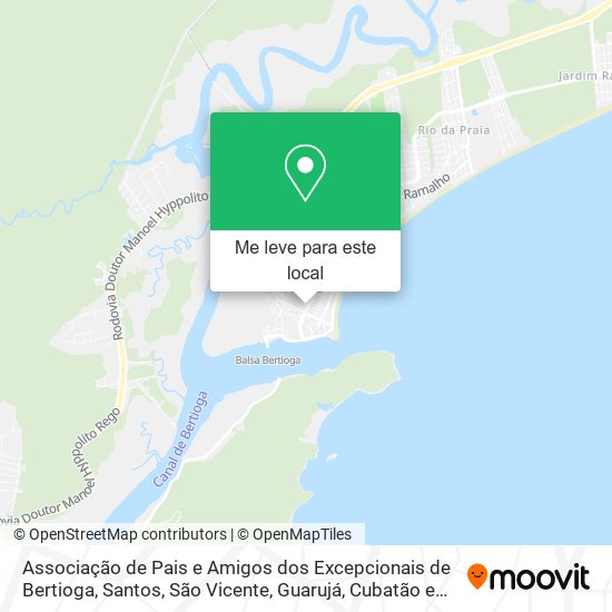 Associação de Pais e Amigos dos Excepcionais de Bertioga mapa