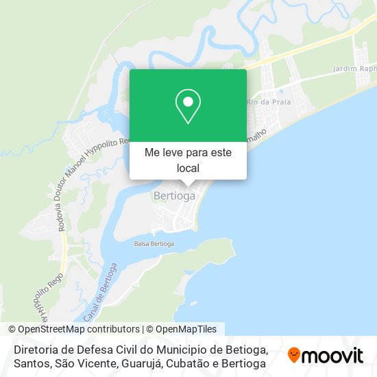 Diretoria de Defesa Civil do Municipio de Betioga mapa