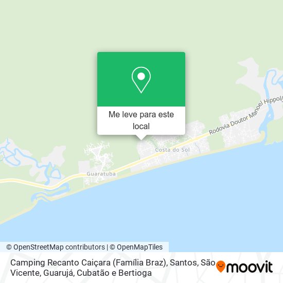 Camping Recanto Caiçara (Família Braz) mapa