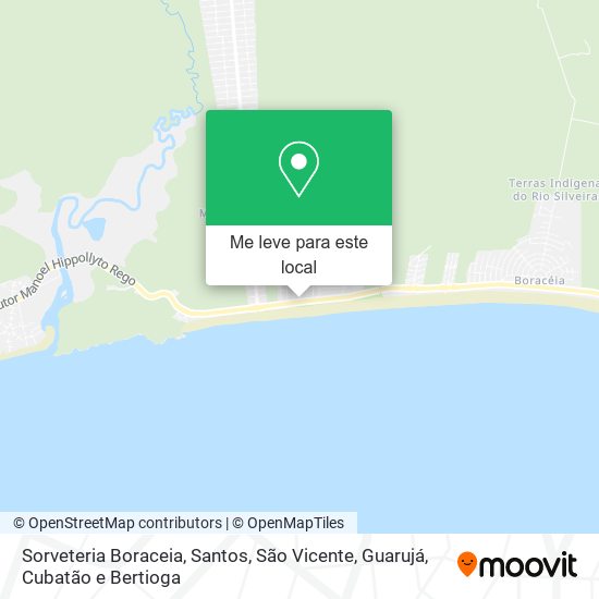 Sorveteria Boraceia mapa
