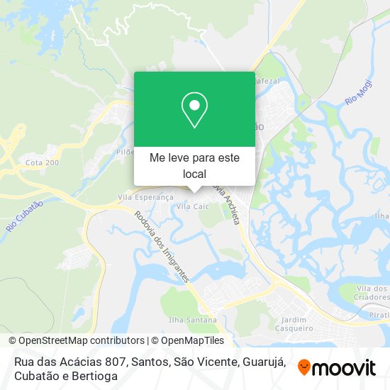 Rua das Acácias 807 mapa
