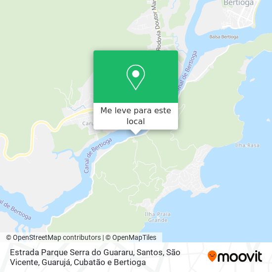 Estrada Parque Serra do Guararu mapa