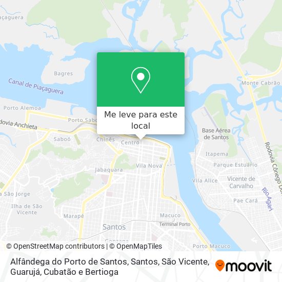 Alfândega do Porto de Santos mapa