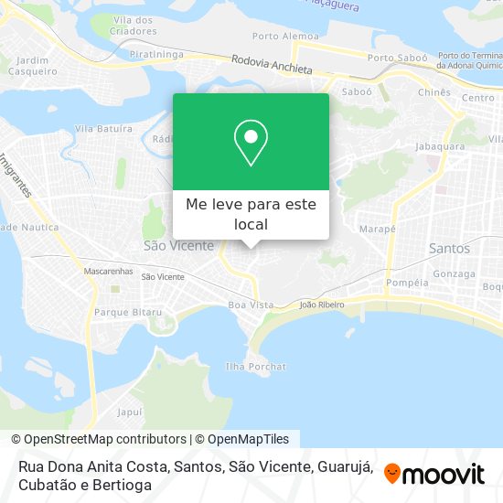 Rua Dona Anita Costa mapa