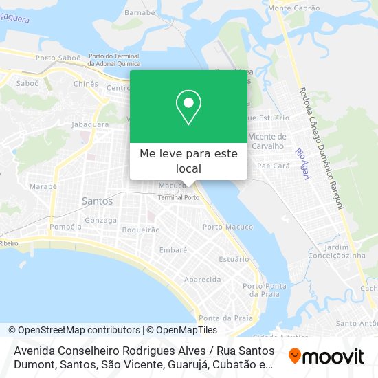 Avenida Conselheiro Rodrigues Alves / Rua Santos Dumont mapa