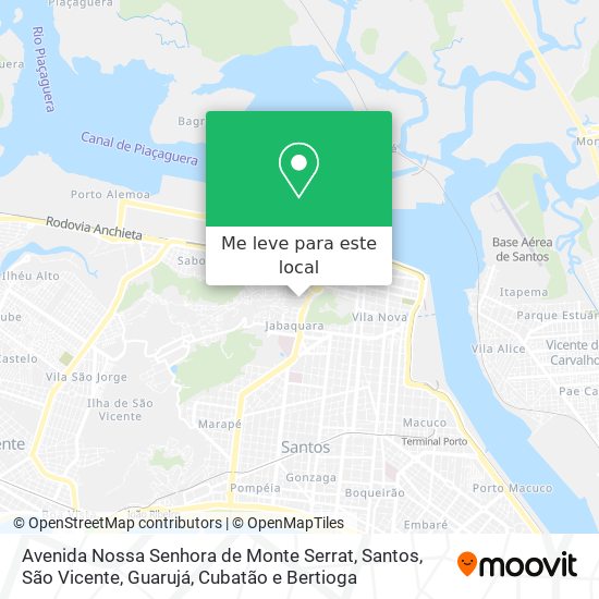 Avenida Nossa Senhora de Monte Serrat mapa