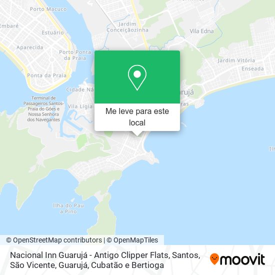 Nacional Inn Guarujá - Antigo Clipper Flats mapa
