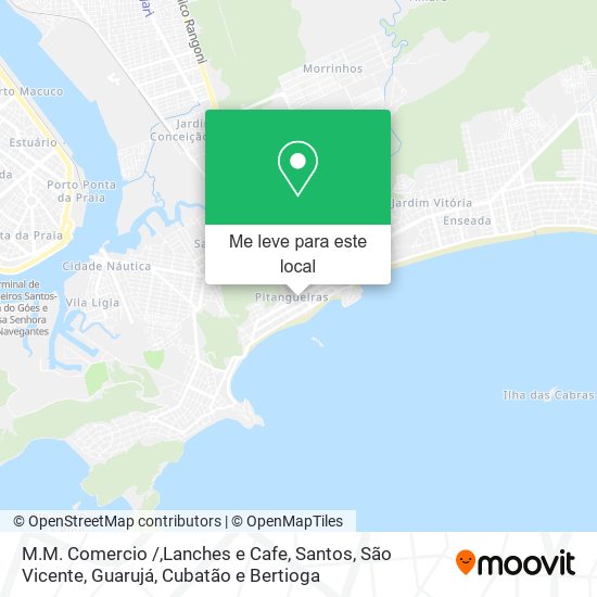 M.M. Comercio /,Lanches e Cafe mapa