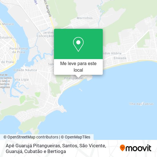 Apê Guarujá Pitangueiras mapa