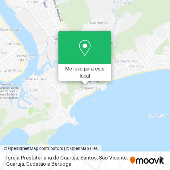 Igreja Presbiteriana de Guaruja mapa