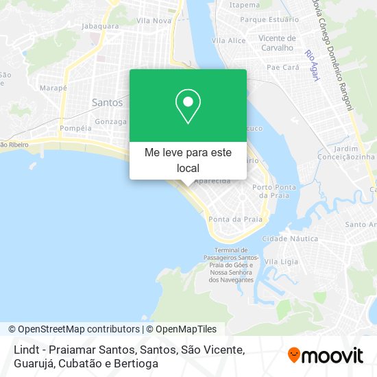 Lindt - Praiamar Santos mapa