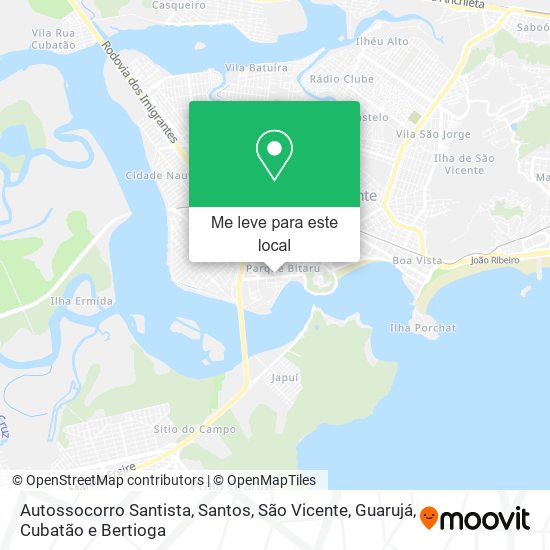 Autossocorro Santista mapa