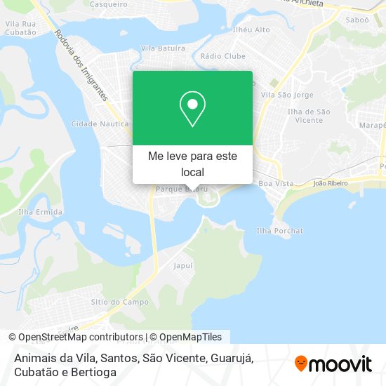 Animais da Vila mapa