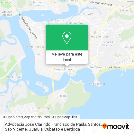 Advocacia José Clarindo Francisco de Paula mapa