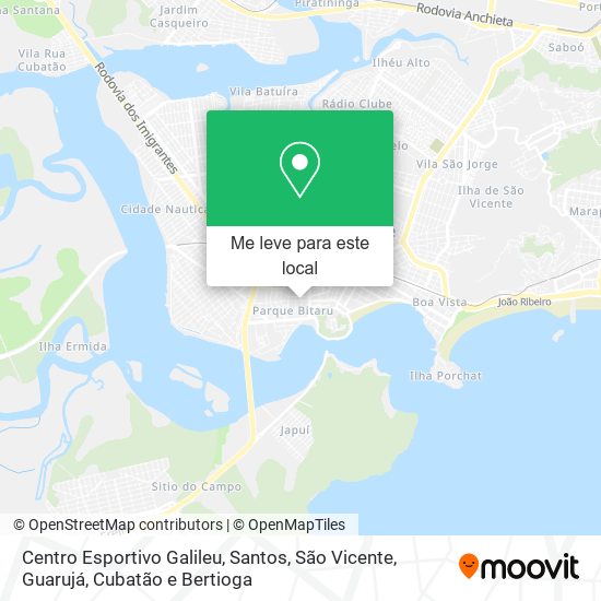 Centro Esportivo Galileu mapa