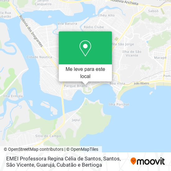 EMEI Professora Regina Célia de Santos mapa