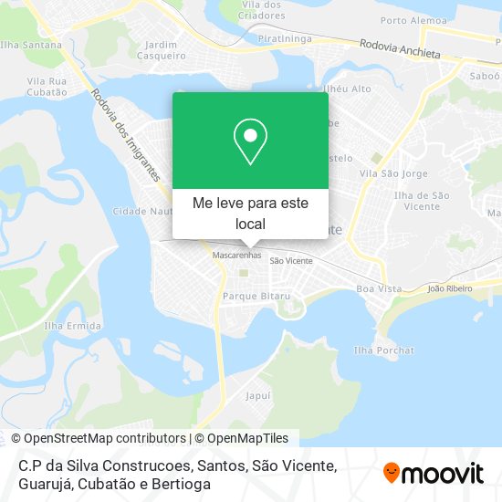 C.P da Silva Construcoes mapa