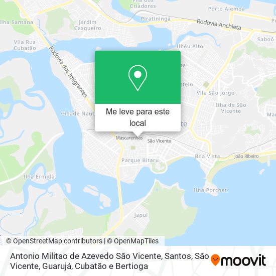 Antonio Militao de Azevedo São Vicente mapa