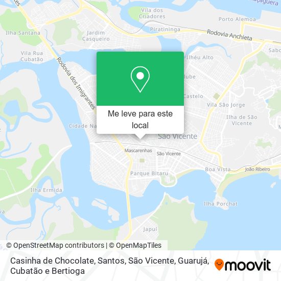 Casinha de Chocolate mapa