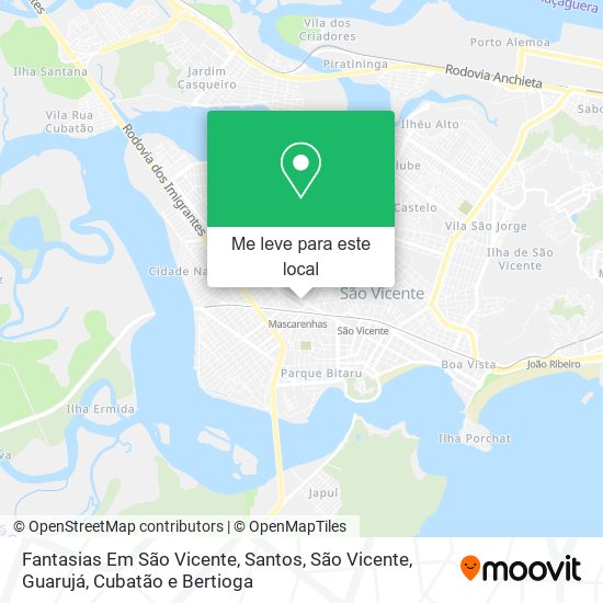 Fantasias Em São Vicente mapa