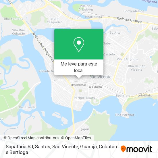 Sapataria RJ mapa