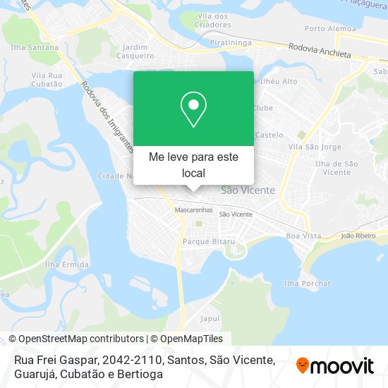 Rua Frei Gaspar, 2042-2110 mapa