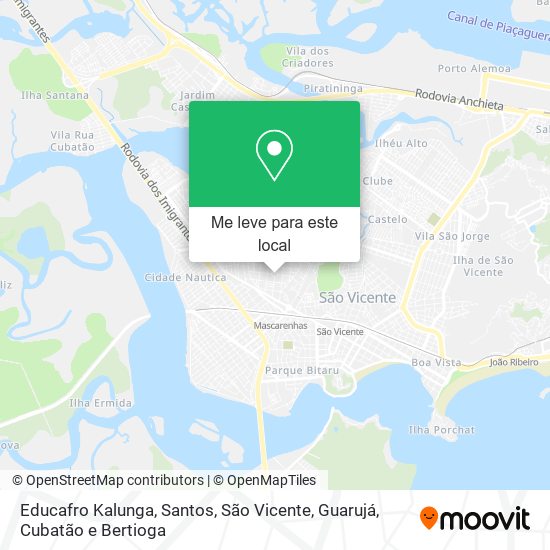 Educafro Kalunga mapa