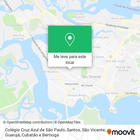 Colégio Cruz Azul de São Paulo mapa