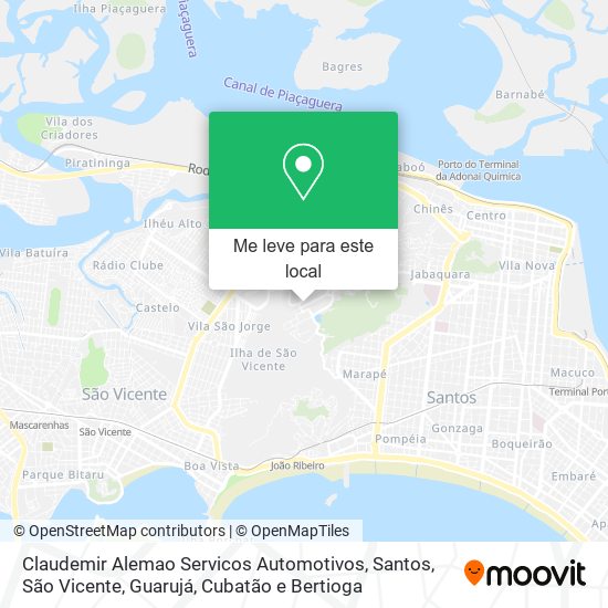 Claudemir Alemao Servicos Automotivos mapa