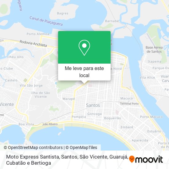 Moto Express Santista mapa