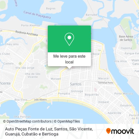 Auto Peças Fonte de Luz mapa