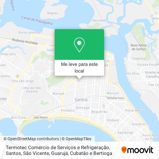 Termotec Comércio de Serviços e Refrigeração mapa